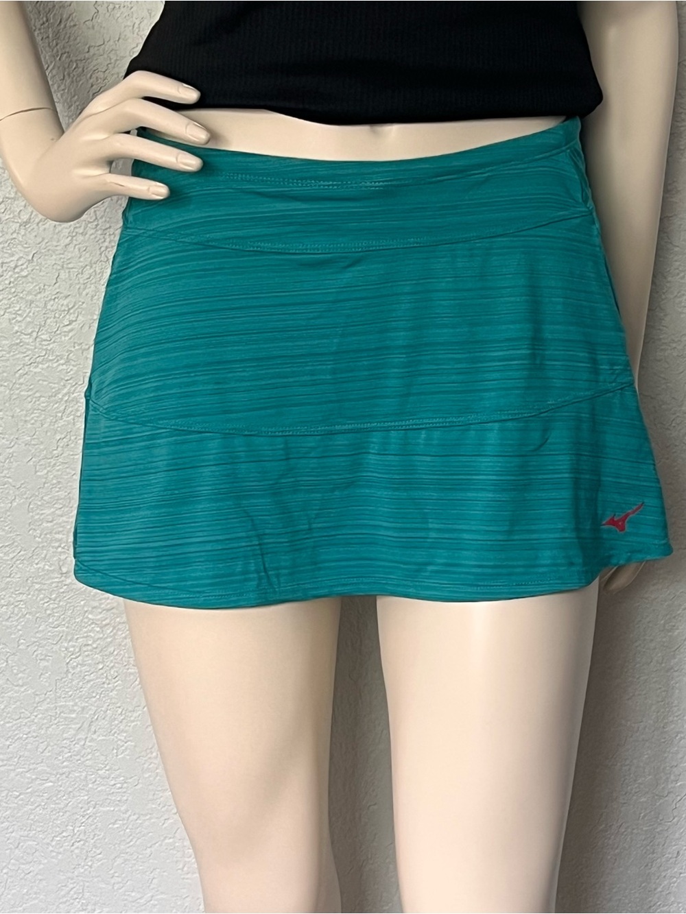 Mizuno Running Tennis Pickleball Skort Built In Shorts Teal Athletic Skirt Large